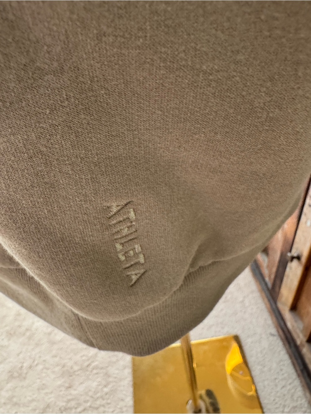 The Athleta Forever Fleece Half Zip Hoodie in Olive - size L - Picture 5 of 13